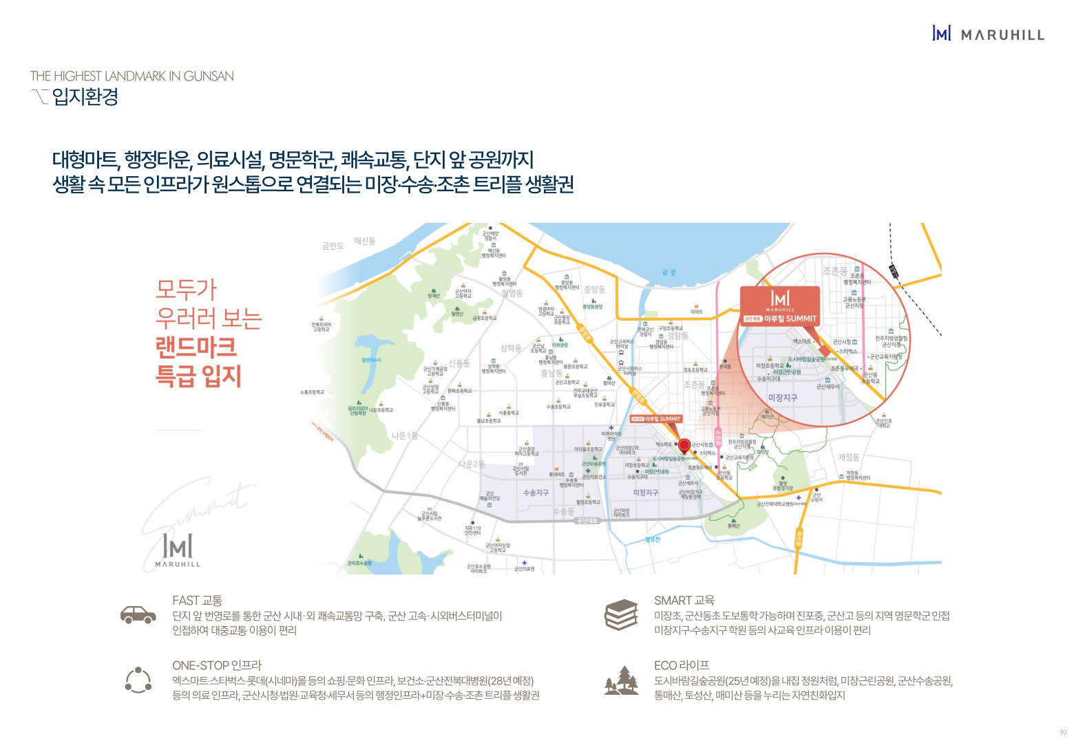 군산경장마루힐써밋 | 군산경장동중해마루힐 공식홈페이지 3 군산경장마루힐써밋 입지환경
